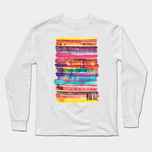 Watercolor Irregular Lines Long Sleeve T-Shirt